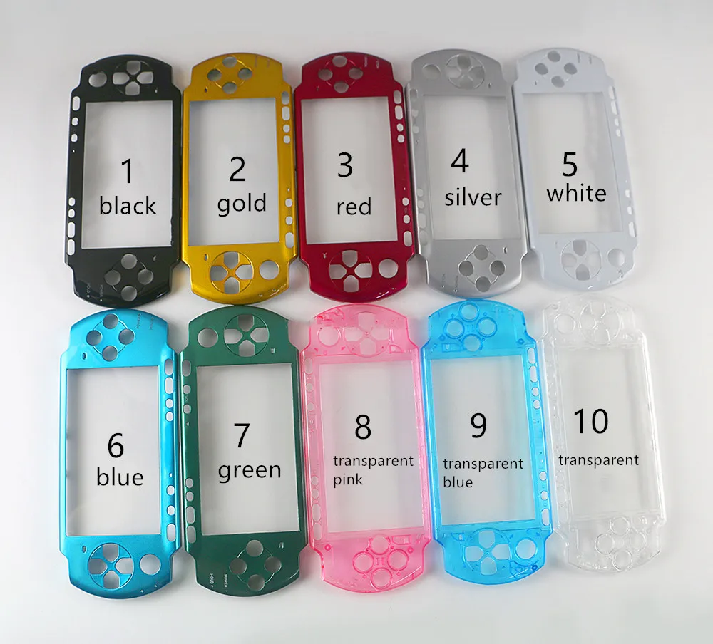 10 Colors Front Faceplate Housing Shell Replacement for PSP3000 PSP 3000 Cover Case Game Console Repair Part