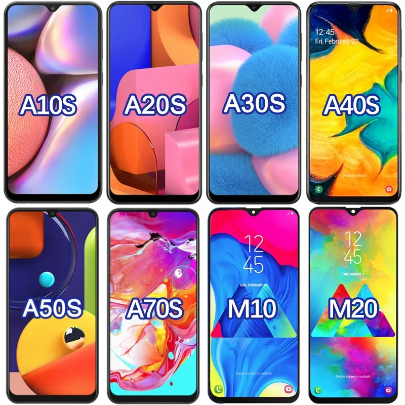  Оптовая продажа lcds для мобильного телефона Samsung Galaxy A10 A20 A30 A40 A50 A60 A70 A80 сенсорный экран M20 A10s A20s A30s A40s