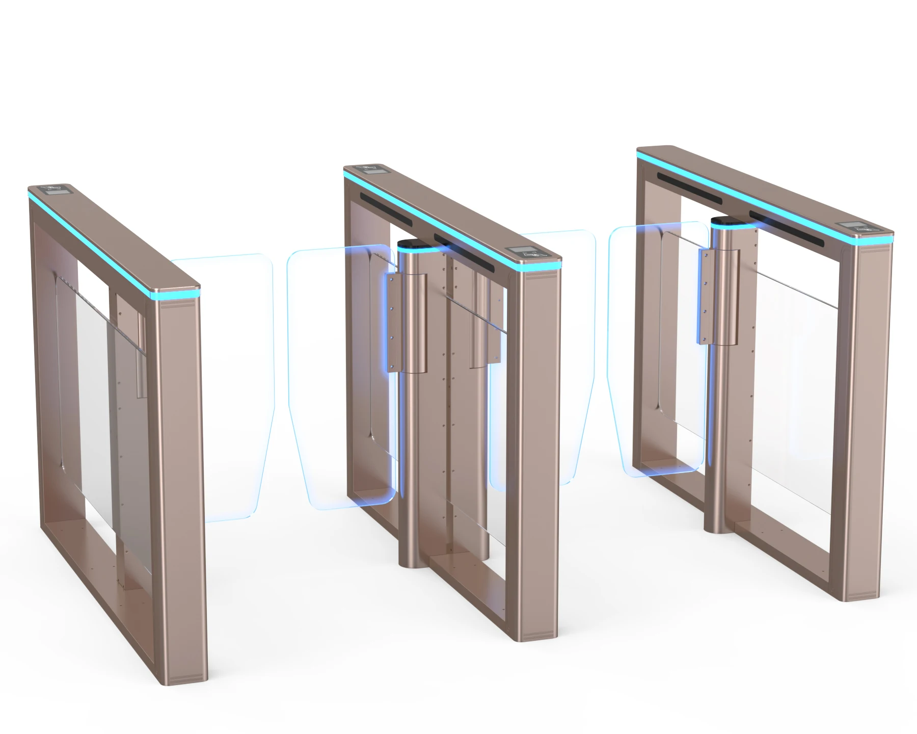 High security RFID face recognition access control swing turnstile barrier gate system for hotels halls