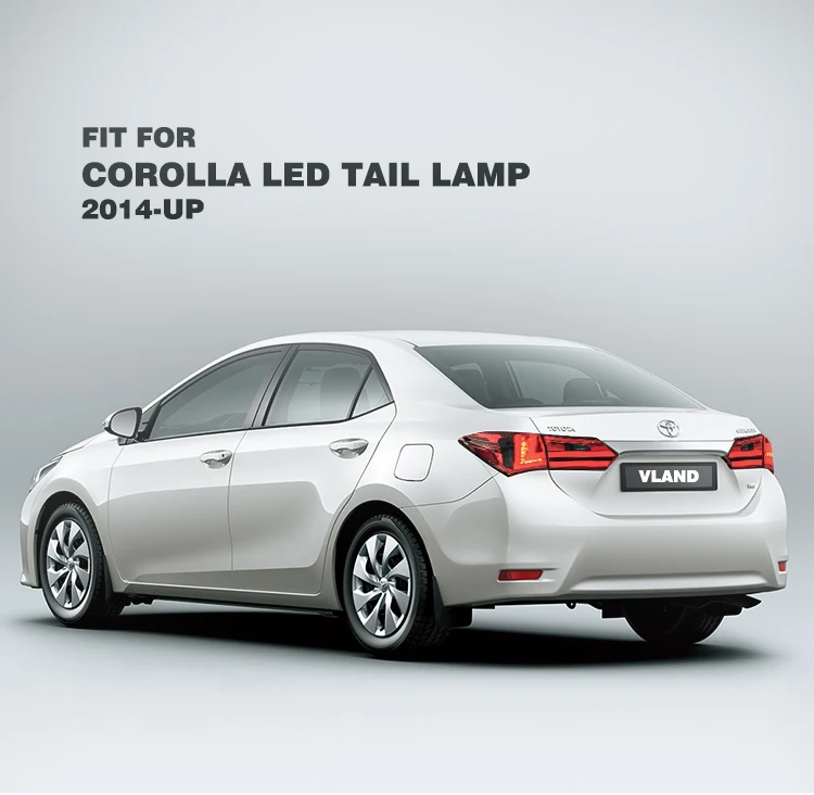 VLAND LED Taillights Rear light Tail Lamp Assembly 2014 2015 2016 2017-UP Tail light For Toyota Corolla