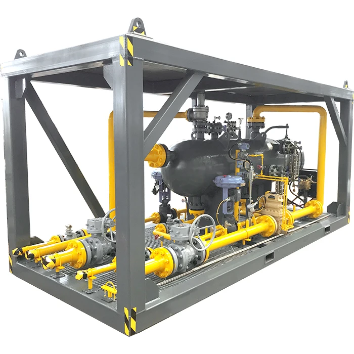 Skid Mounted oilfield cyclone separator / 3 phase oil gas water separator