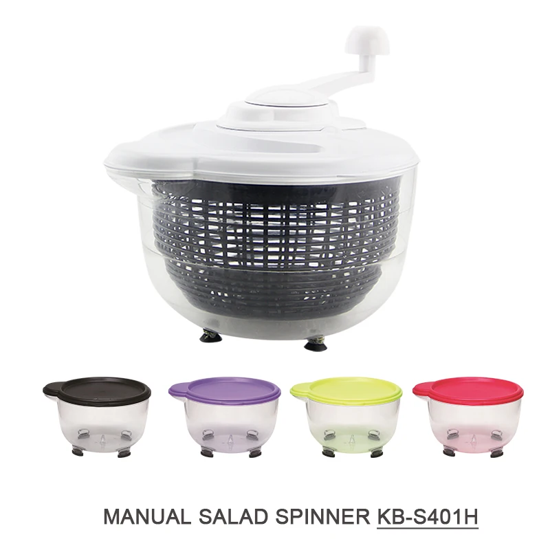 
OEM cheap electric Green salad Washer with handle collapsible salad spinner 