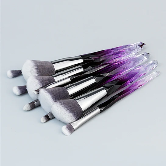 
Purple Crystal Makeup Brushes Makeup Brush Set Professional Crystal Handle Makeup Brush 