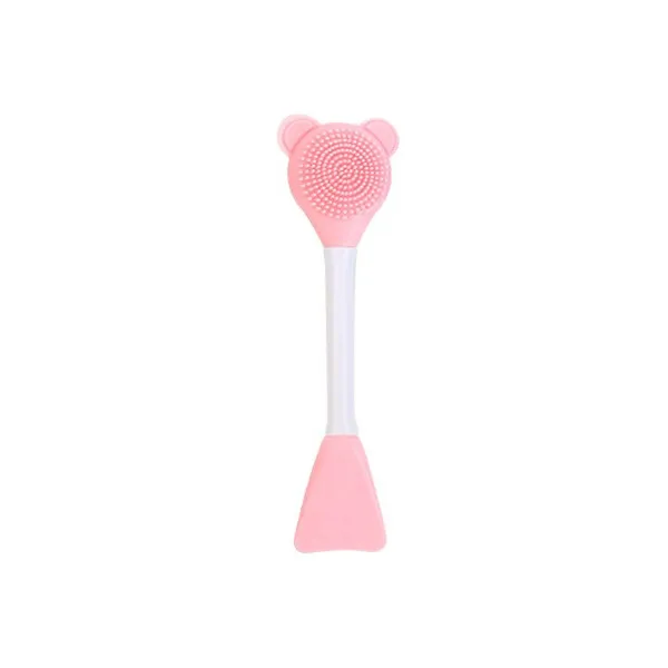 15cm silicone bear skin care beauty makeup brush DIY facial mask stick double head silicone nose brush