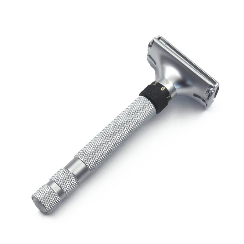 Customize logo engraving or pad printing Ajusable brass head handle different color face safety razor