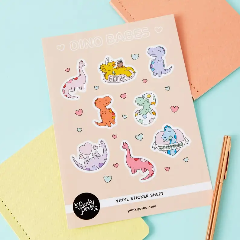 High Quality And High Adhesive Waterproof Custom Printing Kiss Cut Vinyl Stickers Sheet For Kids