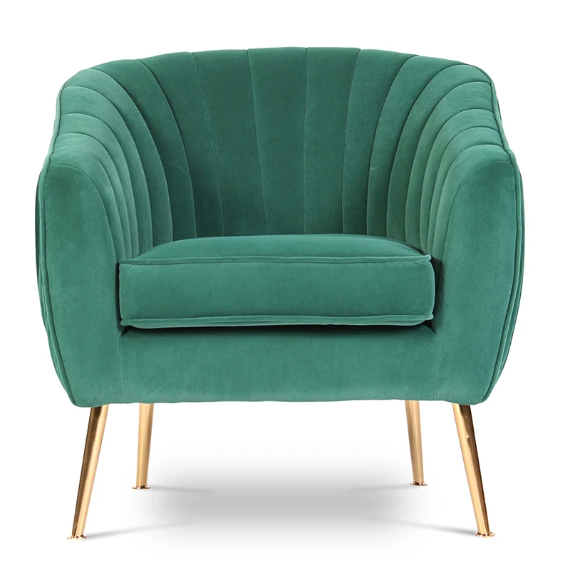 Factory wholesale customized metal armchair with strong folding feeling suitable for bedroom and living room