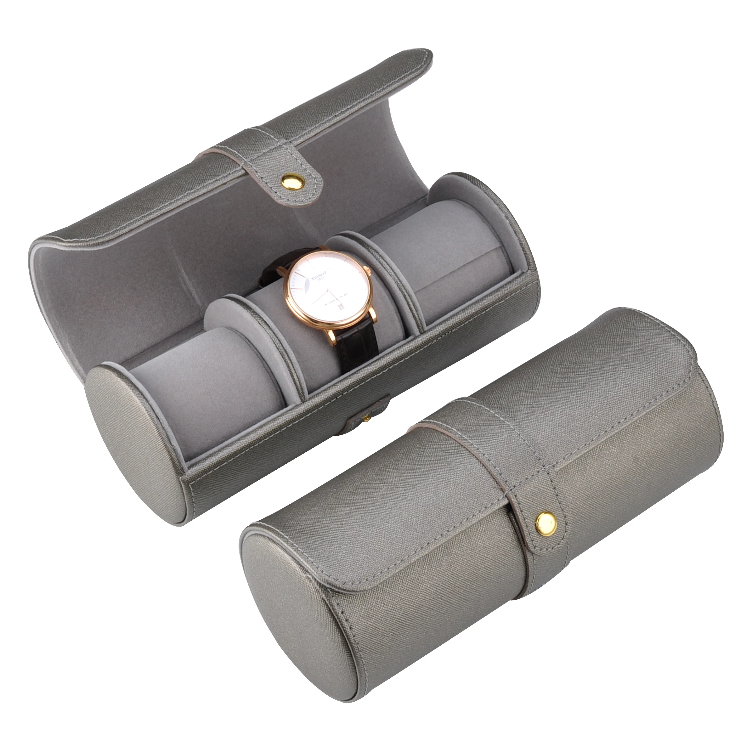 OEM custom  single gift packaging storage watches case for Men travel portable luxury pu leather watch box