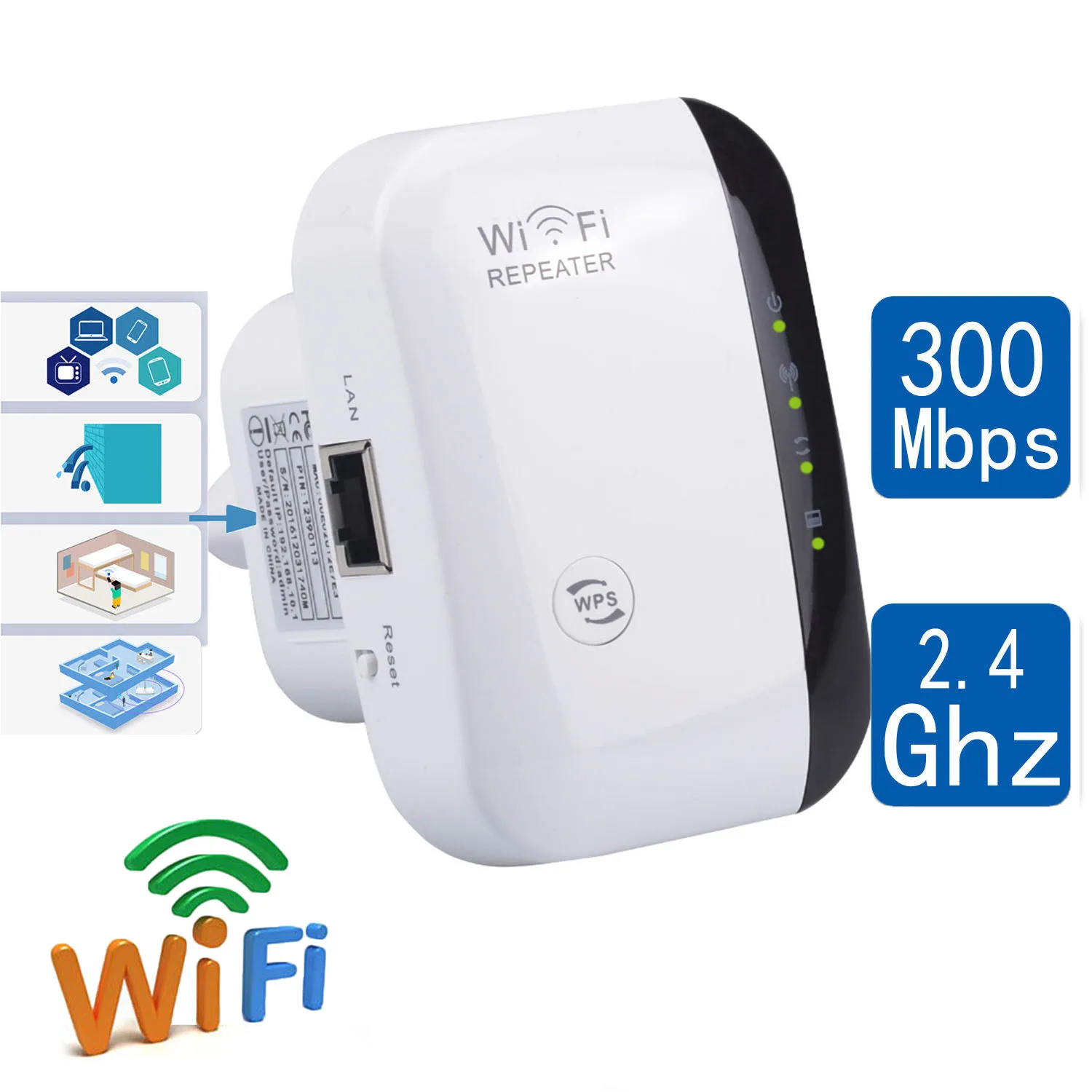
High Quality Access Point AP Router Signal Amplifier WiFi Wireless Booster Wi-Fi Range Extender Repetidor 300Mbps WiFi Repeater 