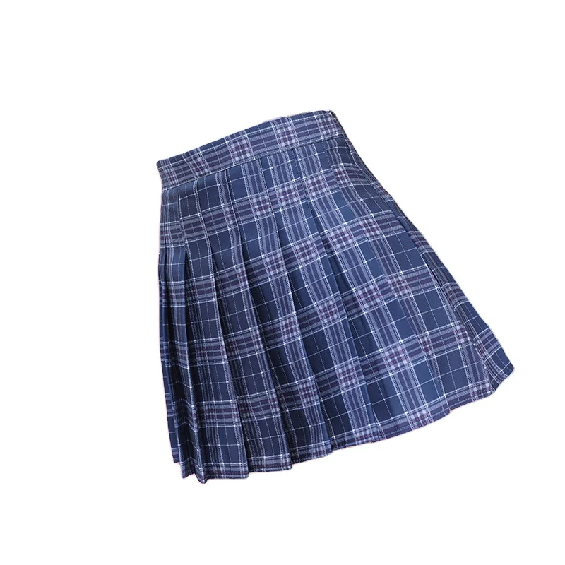 Wholesale Women High Waist Pleated Mini Skirt Tennis Skater School Girl Plaid Skirt With Inner Safety Pants