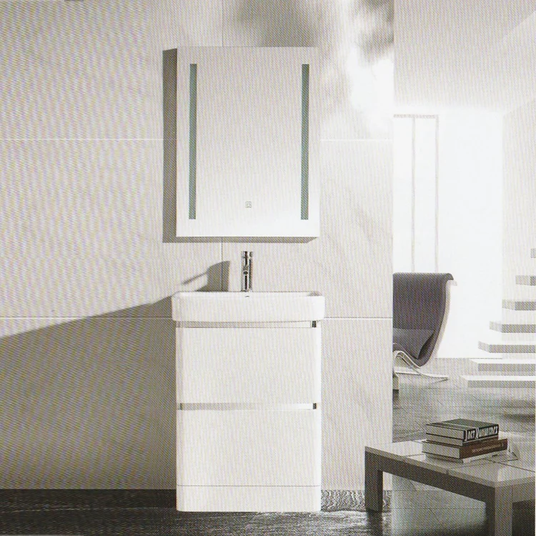 
Single basin Office Building floor standing pvc high end bathroom furniture design 