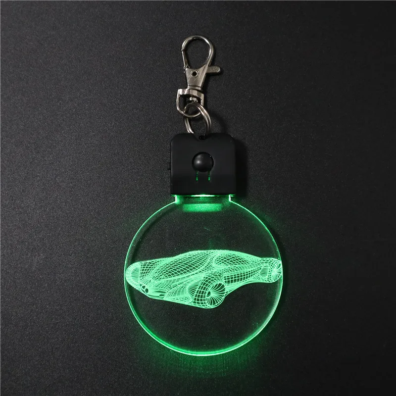 SUV car Christmas tree decor light mini led light 3d illusion led keychain custom shape small lamp for bedroom decoration