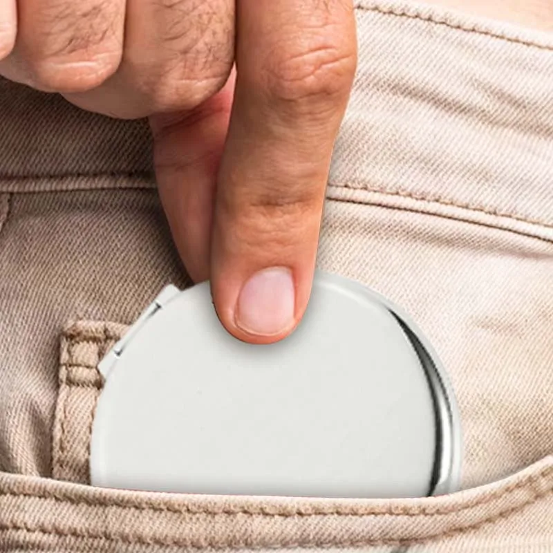 Portable Travel Gift 1x/2x Magnifying Metal Makeup Mini Folding Handheld Gold Compact Mirror Small Mirror for Purse