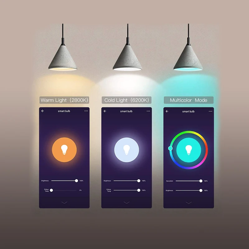 Китайская большая фабричная умная лампа RGB WiFi BT по хорошей