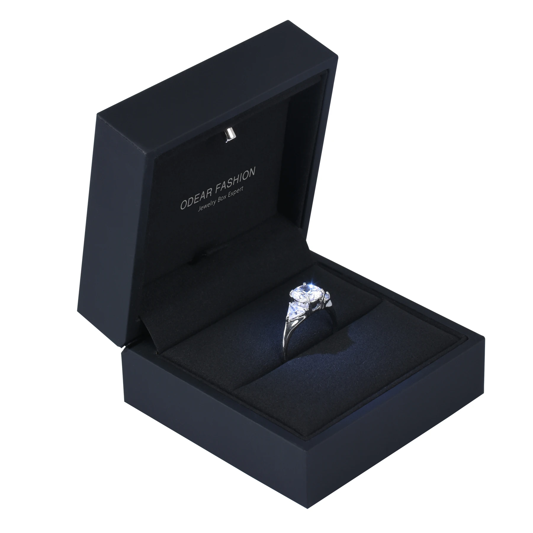 High Grade Book Shape Wedding Wooden Jewelry ring Box with Custom Logo