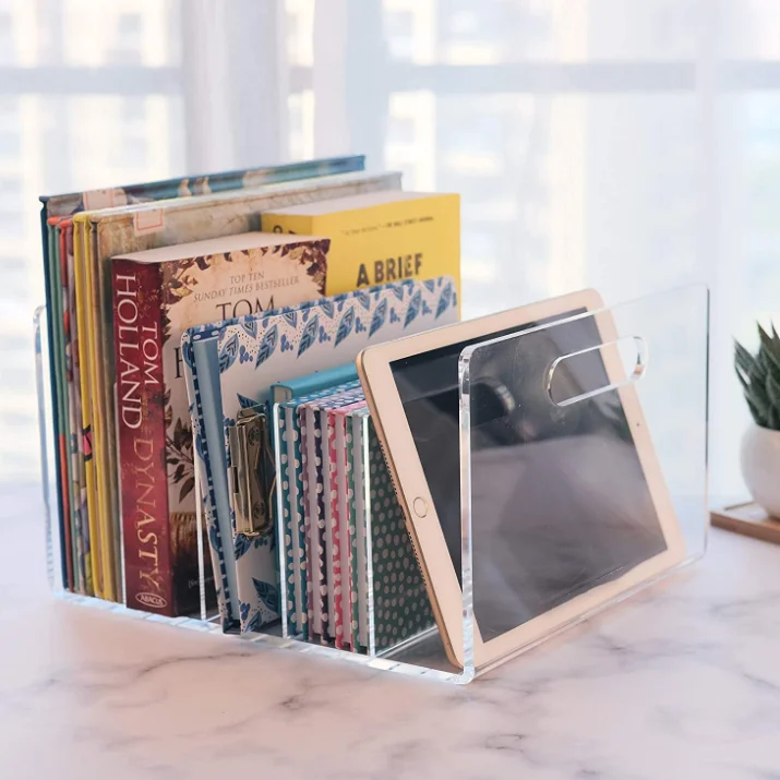 Пользовательский домашний офисный акриловый Настольный органайзер для файлов Настольная палитра стеллаж хранения с