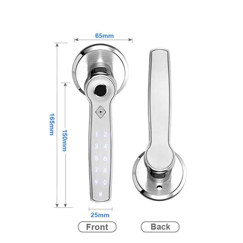 
TT Lock App Apartment door bell functioned biometric fingerprint cerraduras inteligente para puerta smart door lock 
