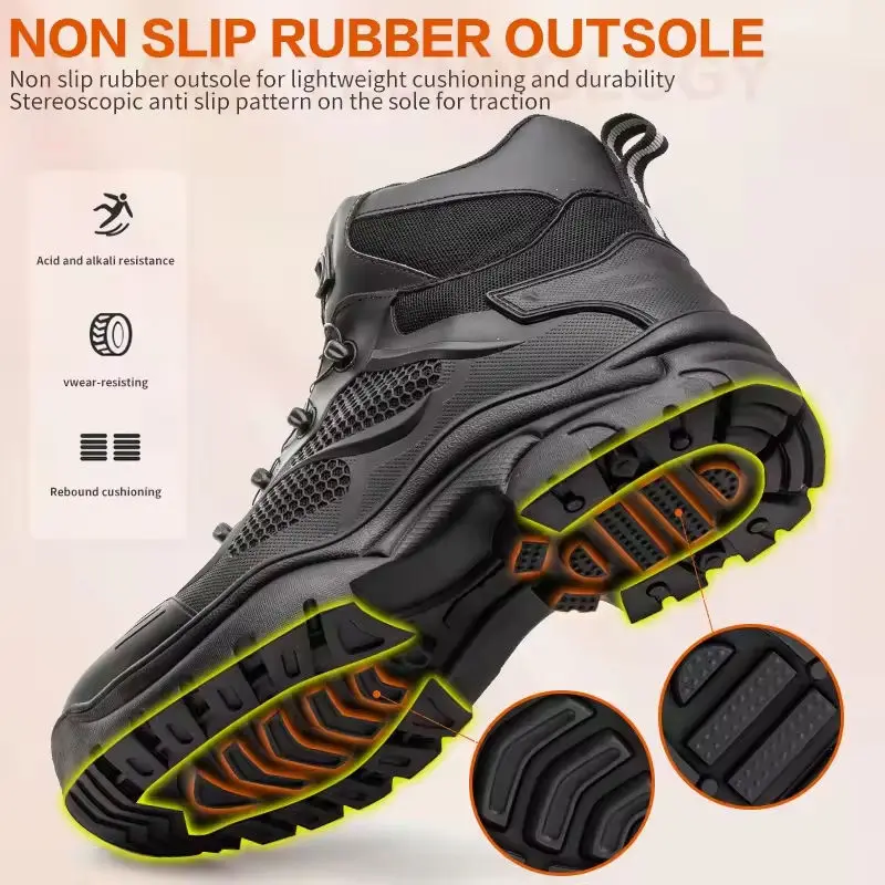 Oem Odm Fashion Comfortable Sport Safety Shoes With Boa System Custom Anti Puncture Safety Shoes Anti-slip Work Safety Shoes