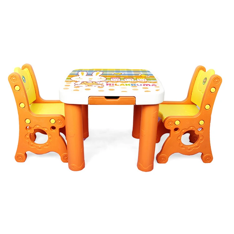 Multifunction Kids Study Drawing Table Chair Set Kids Plastic Furniture Study Table And Chairs