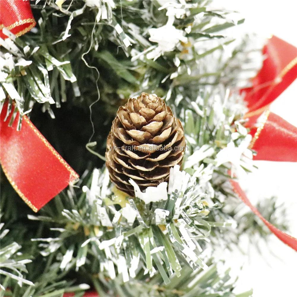 New Design Artificial Christmas Trees Gold Plastic Outdoor Indoor Xmas Tree Pots PVC Green Snow Tree Table Decor