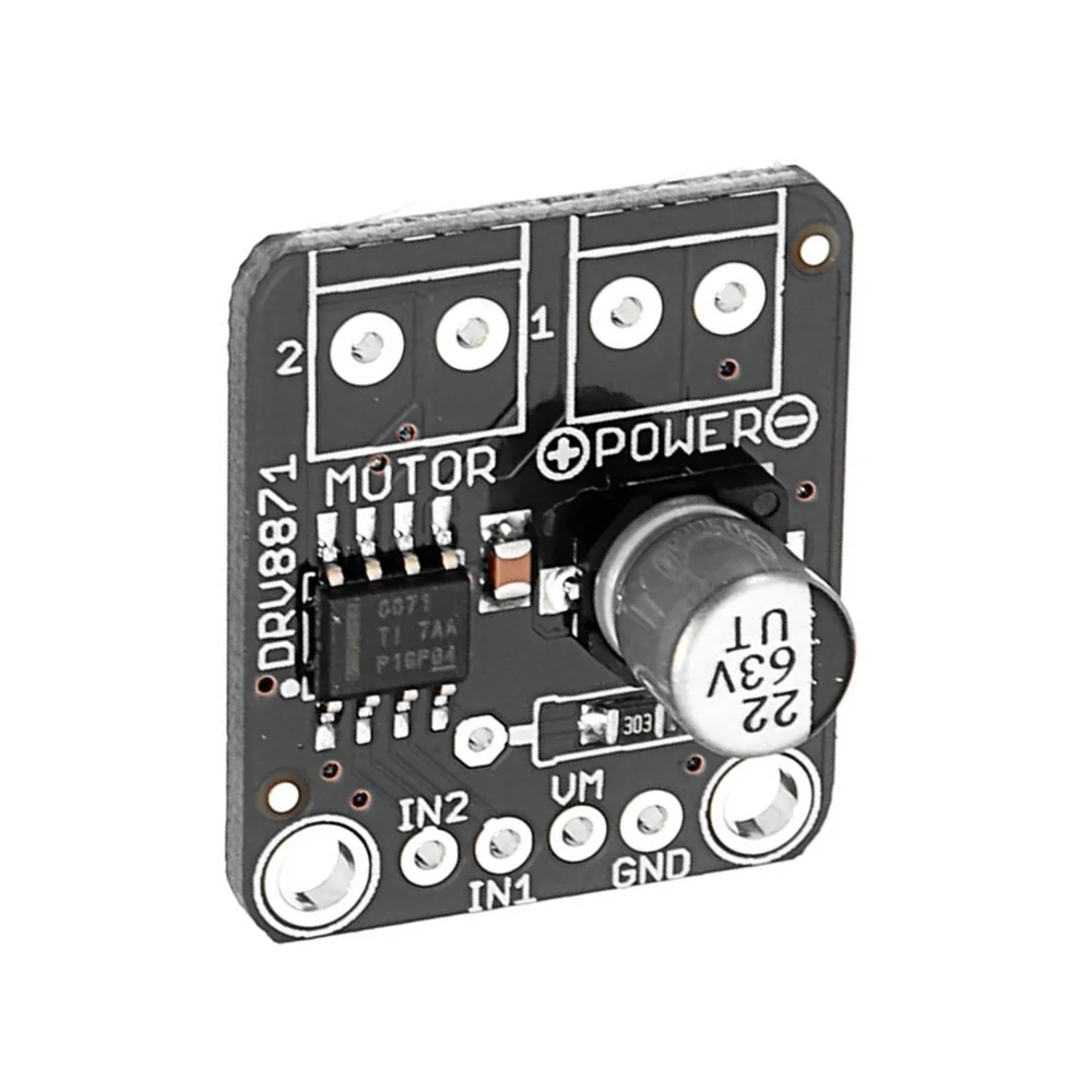 Taidacent Small H Bridge Motor Driver Breakout Board PWM Control DRV8871 3.6A 4 N-channel MOSFET Brushed DC Motor Driver DRV8871