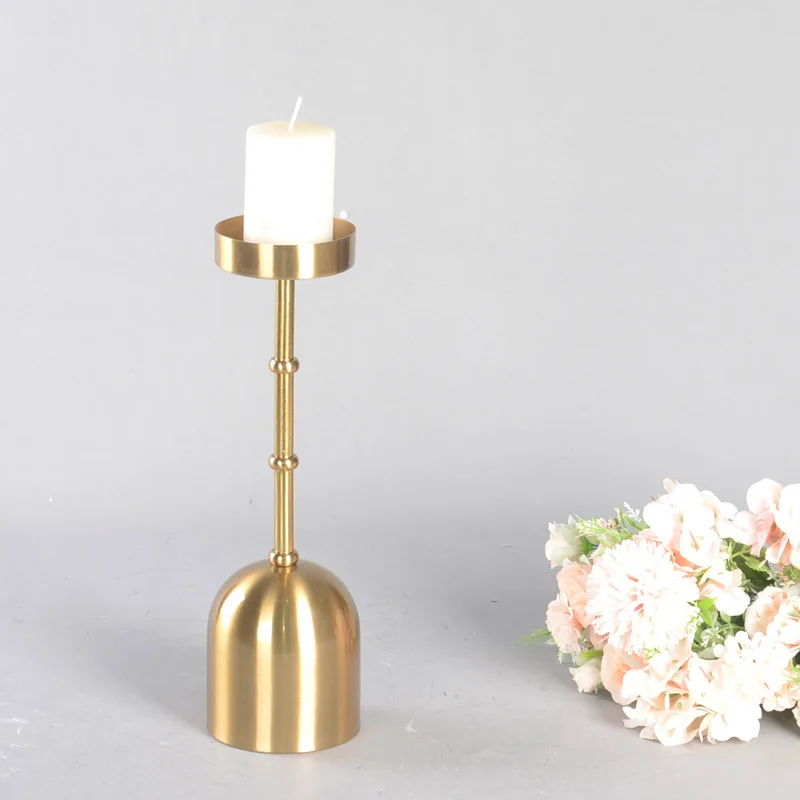 Golden Metal Desktop Candlestick For Wedding Party Festival Home Decor Candle Holder
