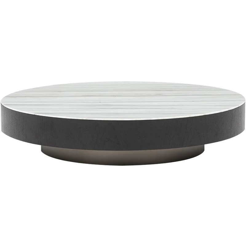 Modern design furniture marble top brass round coffee table