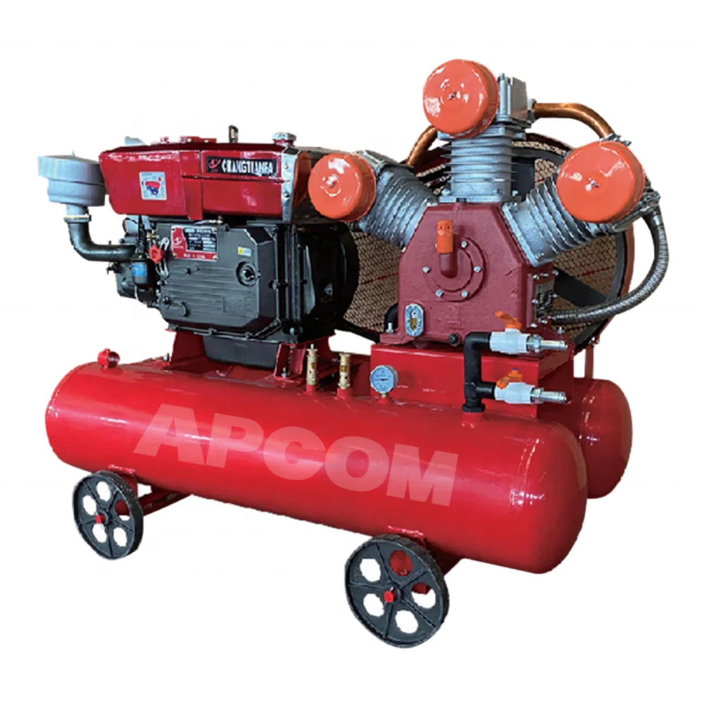Дизельный Двигатель Поршневые шахтные воздушные компрессоры W2.8/5 W3.0/5 4 поршневые 4 поршневые горные компрессоры для горной промышленности с молотком