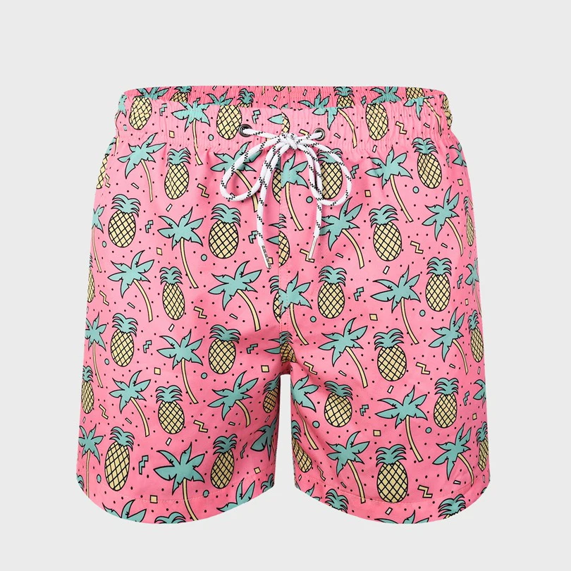 Sublimation Printed Men Volley Board Shorts Running Swim Shorts Swimming Bathing Trunks Double Layer Beach Wholesale Microfiber