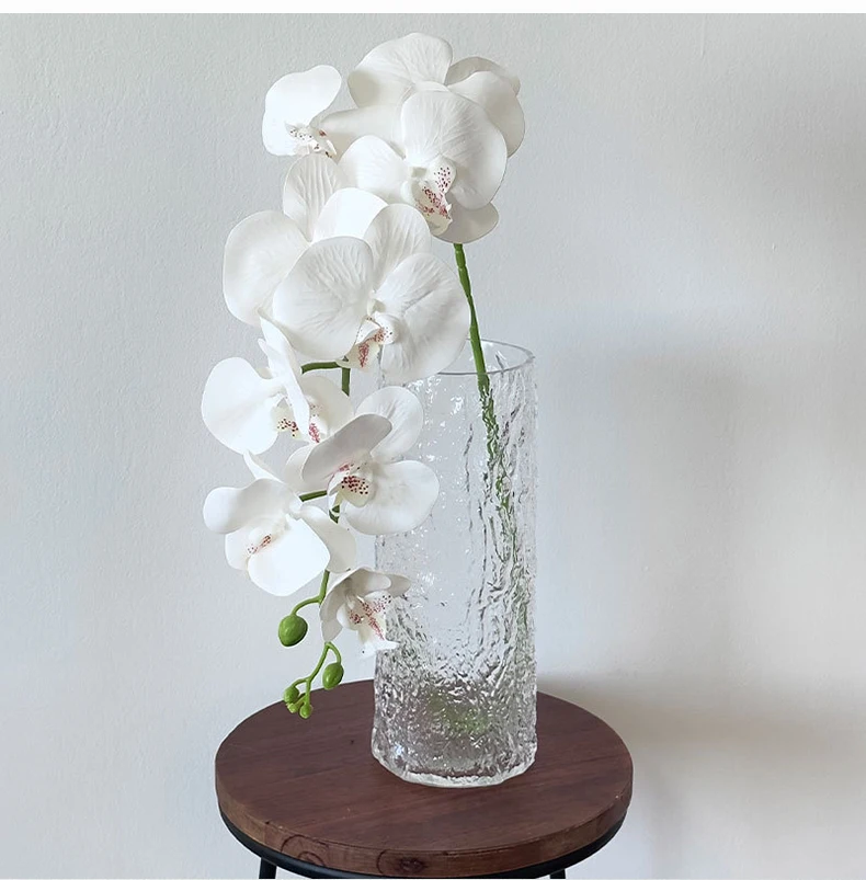 Оптовая продажа 9 орхидей фаленопсис искусственные цветы настоящие сенсорные декоративные для свадебного украшения