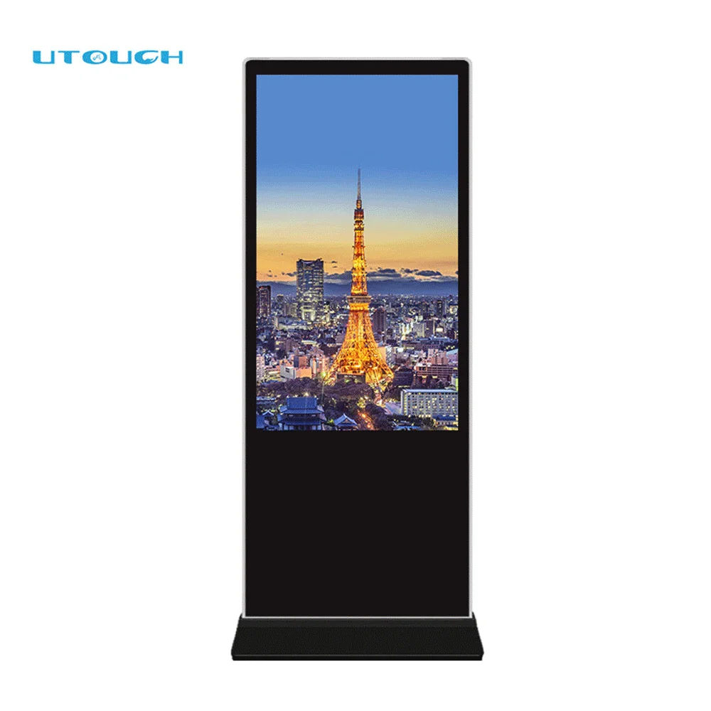 stand alone kiosk totem wifi lcd 43inch touch screen floor standing advertising display