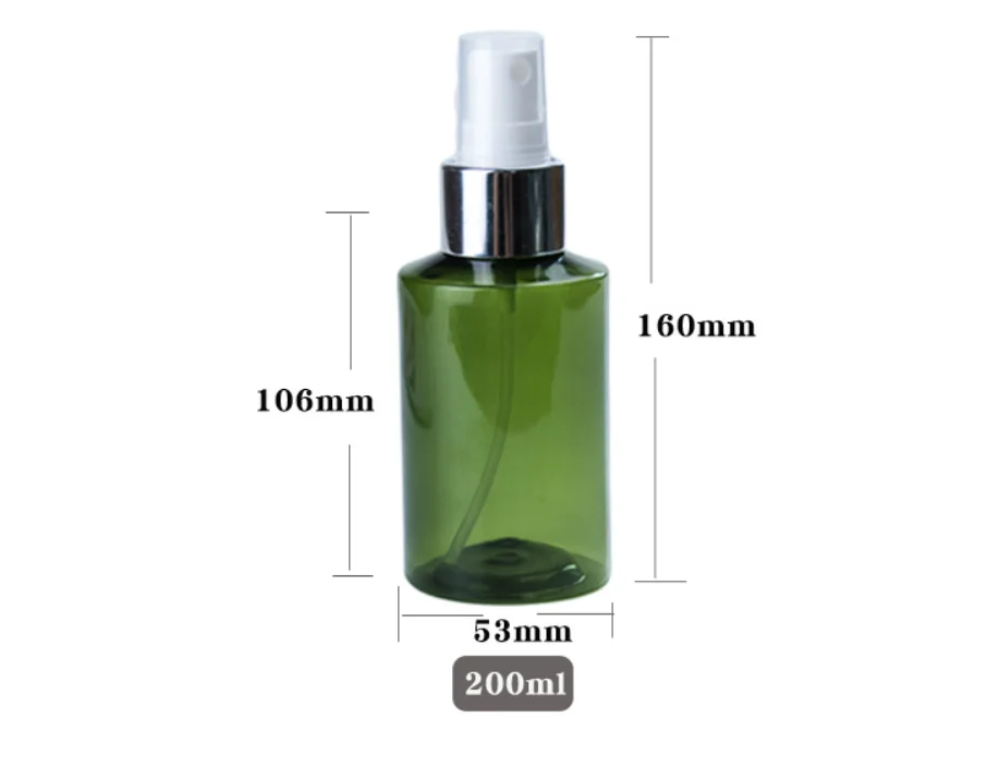 Hot Sale Green Plastic Pump Spray Bottle 100ml 150ml 200ml PET Fine Mist Spray Bottle