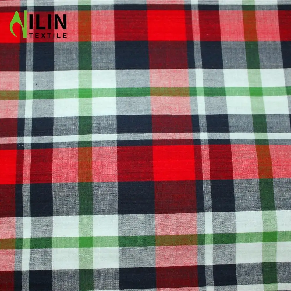 New arrival 100% cotton yarn dyed check fabric woven plaid fabric for shirts
