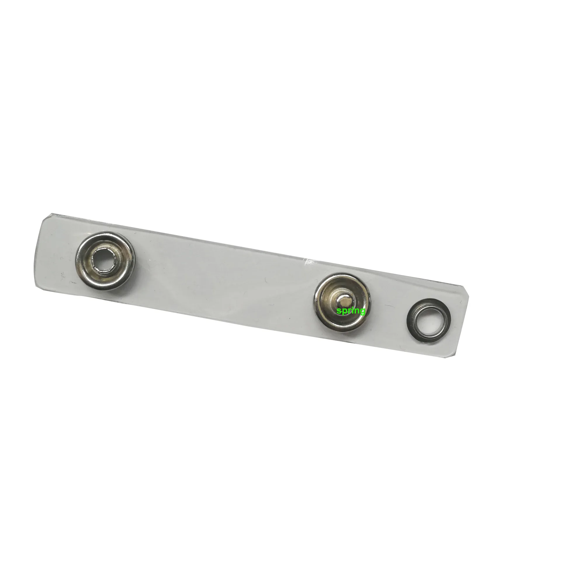Double Hole Metal Badge Clips with Clear PVC Straps for ID Cards, Badge Holders, Name Tags  work badge clip