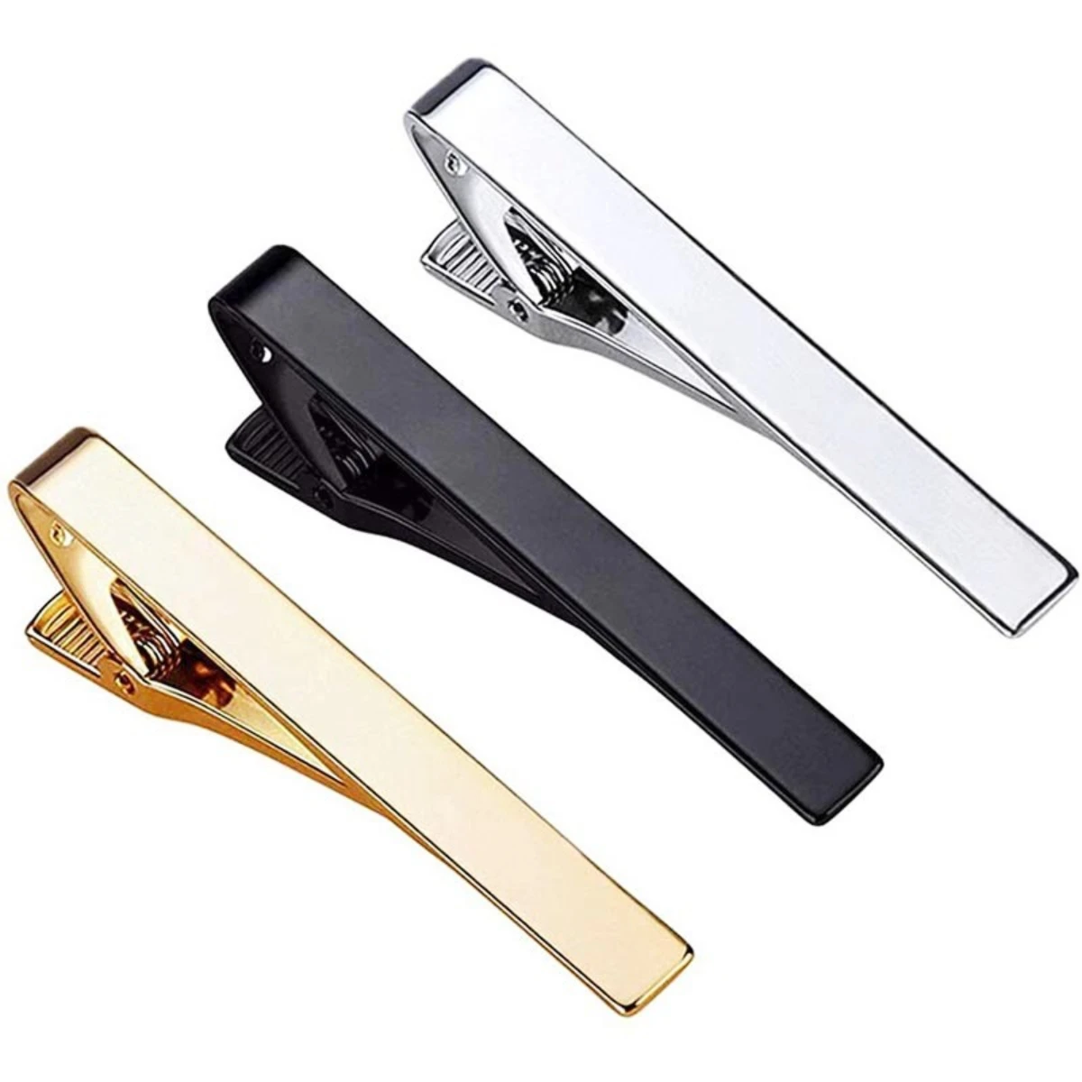Hot selling mirror stainless steel European and American style suit tie clip jewelry with smooth laser logo wallet clip
