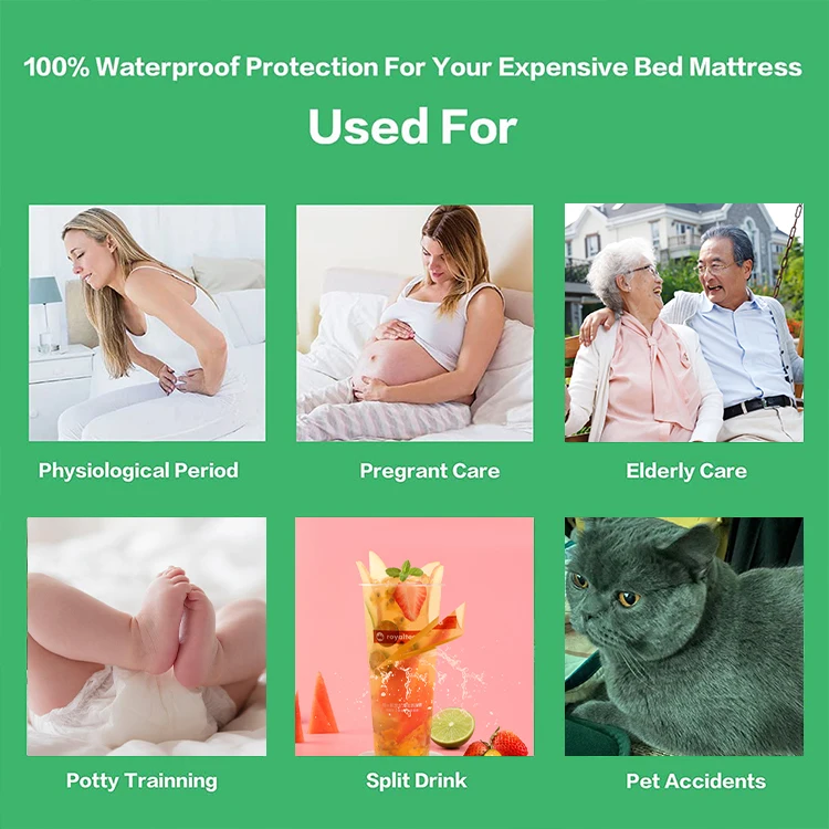 100% Cotton Quilted Mattress Cover Hotel Bedroom Waterproof And Mite Proof Mattress Cover
