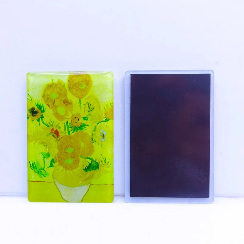 Professional customized refrigerator magnets unique landscape paintings oil painting like refrigerator magnets