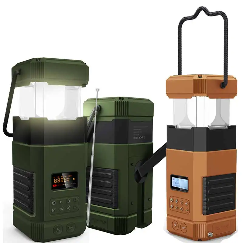 MSDS Radio Signal Radio Receiver DAB NOAA FM Transmitter Solar Power Emergency Flashlights SOS Gadget BT Speaker Lights Radio