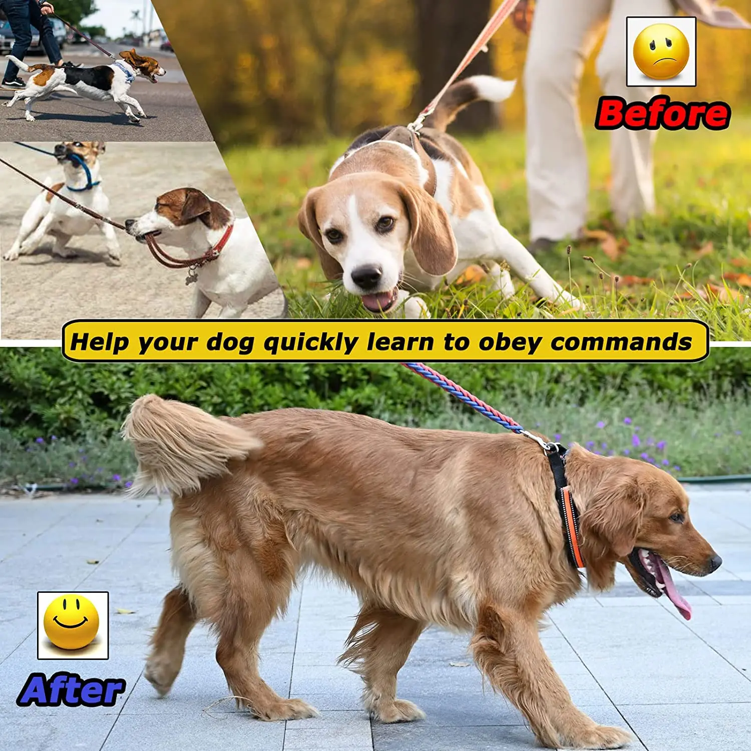 NIBAO Dog Pinch Collar, Prong Dog Training Collar with Removable Quick-Release Buckle