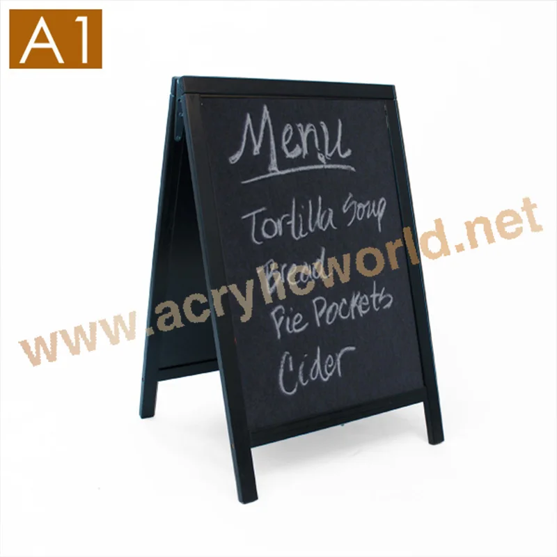 Wood Frame Green Chalkboard A Frame Chalkboard Menu Board Blackboard Chalk PMMA menu holder