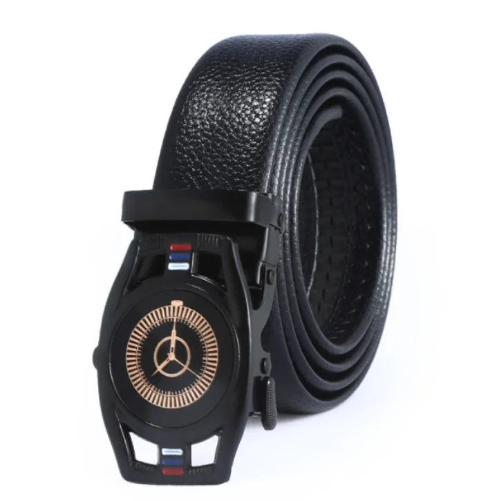 Кожаный ремень с автоматической