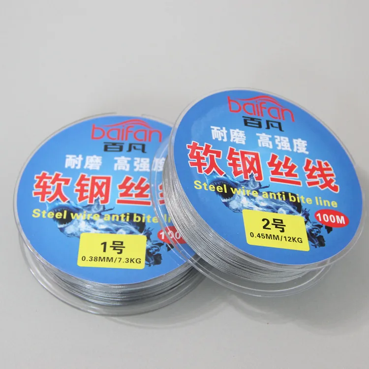 JETSHARK 100m Fishing Steel Anti-Bite Line Multifi SaltWater Wholesales Fishing Wire Leader line