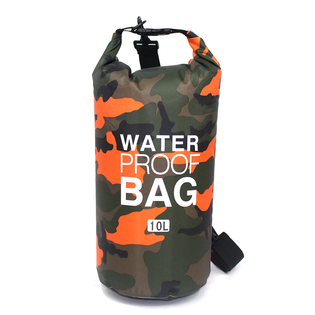 outdoor camping gear 10L PVC Waterproof Camo Dry Bag Diving Beach Swimming Rafting River Activities-Designed Men