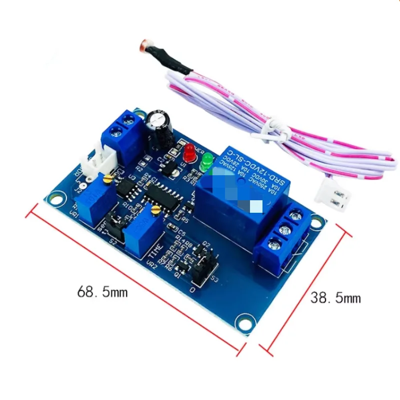 Optical delay adjustable detection switch No light induction relay module 12V Photoresistor sensor module
