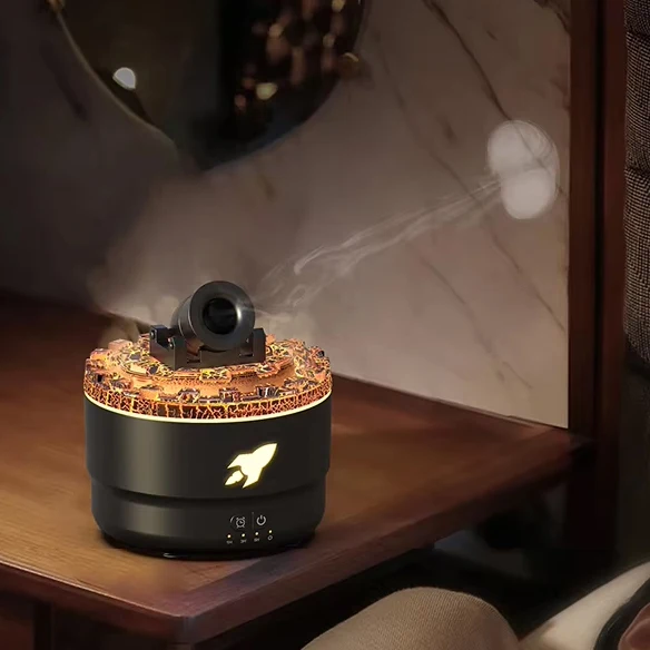 Volcano Fort mute essential oil diffuser jellyfish smoke ring portable desktop bedroom humidifier USB small diffuser