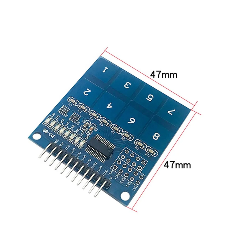 Taidacent Electronic ComponentsTTP226 8 Channel Digital Capacitive Touch Switch Module Capacitive Touch Sensor Switch