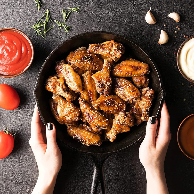 Kitchen Pre-Seasoned Cast iron Skillet - Frying Pan - Safe Grill Cookware for indoor & Outdoor Use - Cast Iron Pan