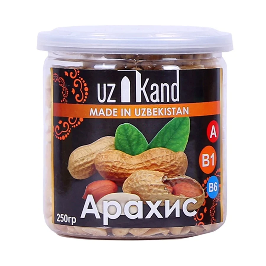 Non-GMO natural quality 150 g nuts from Uzbekistan clean selected roasted peanut kernels in jar for food
