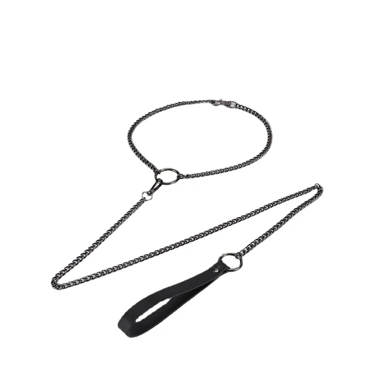 Erotic Adult Products SM Collar Chain Slave Bound Bondage Flirting Provocative Training Collar