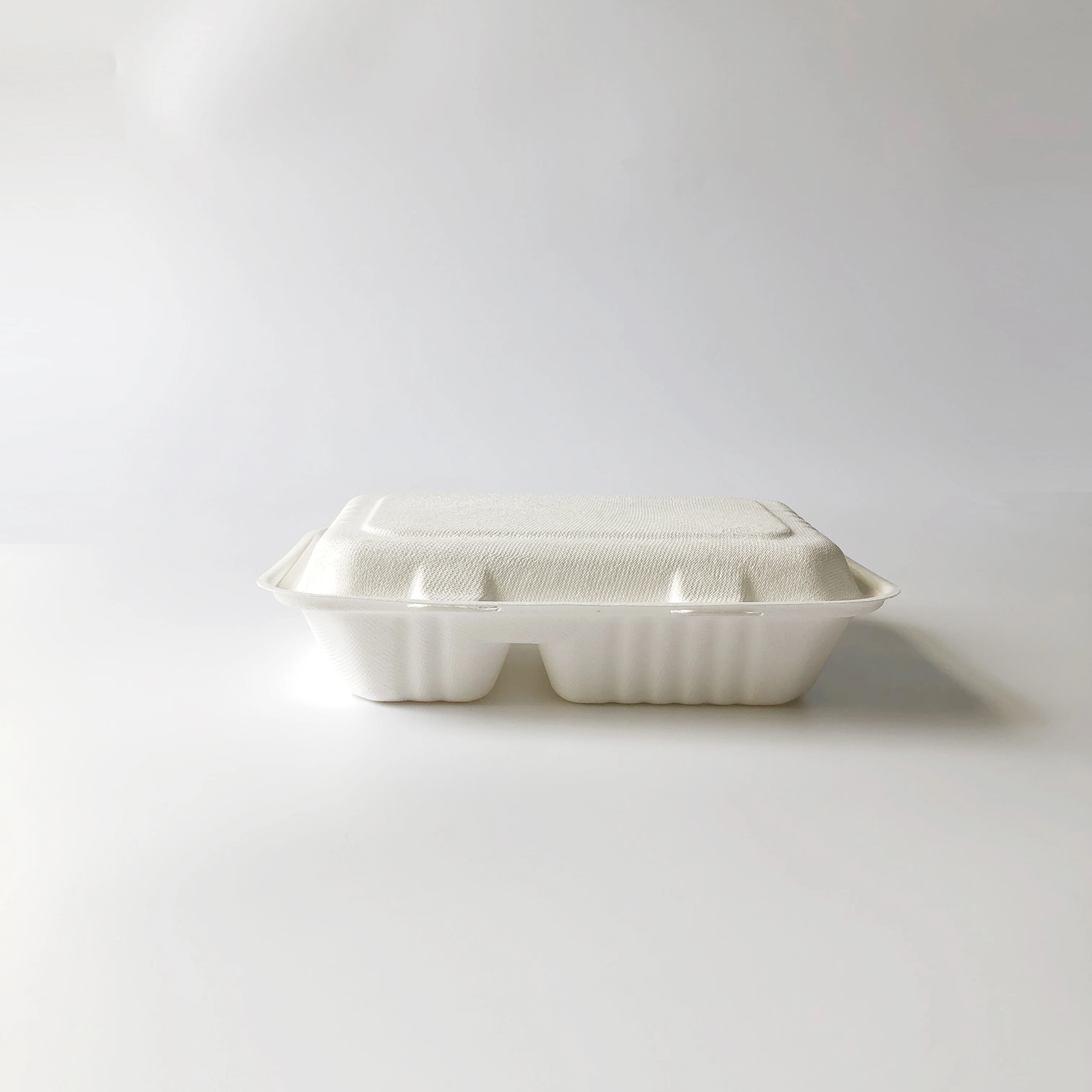 9x6'-1000ml Bagasse 2-compartment food container